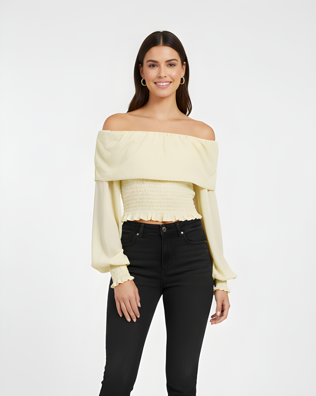 Yellow Chiffon Top
