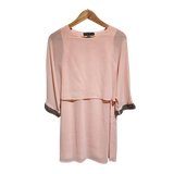 Beaded Cuff Layered Chiffon Tunic