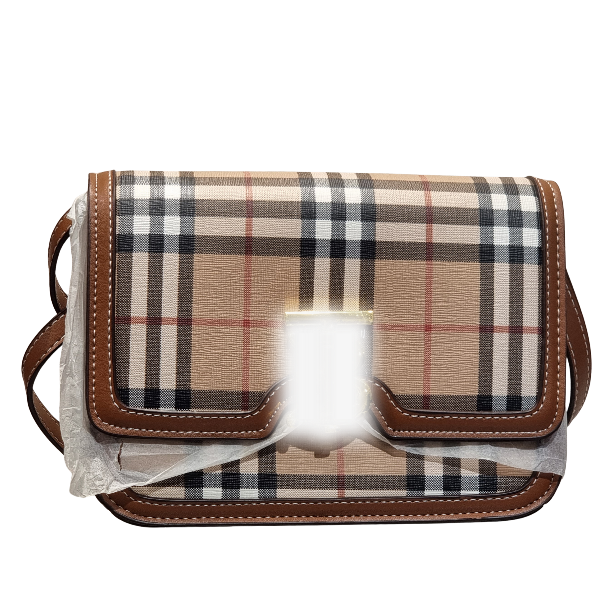 Timeless Plaid Leather Crossbody Ba