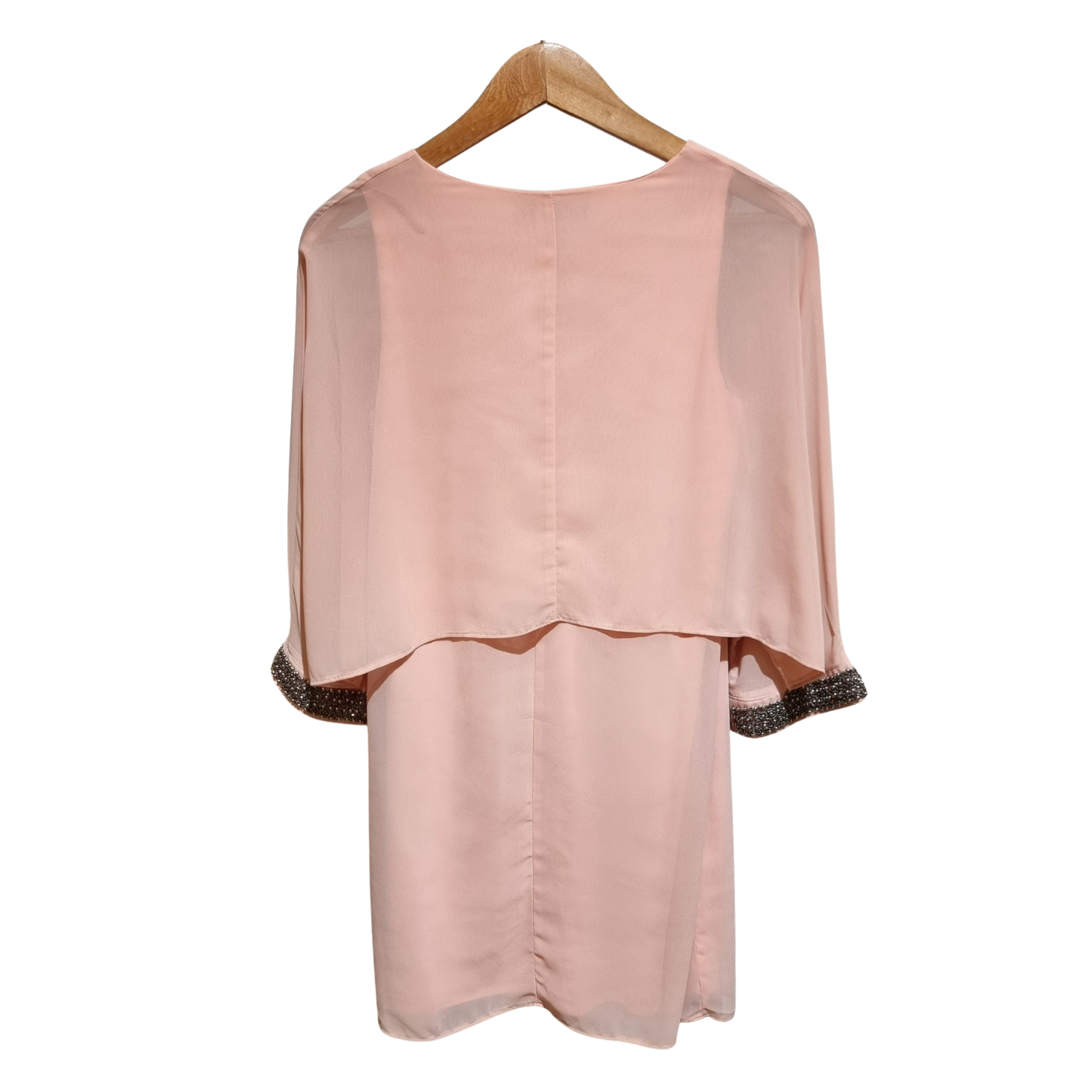 Beaded Cuff Layered Chiffon Tunic