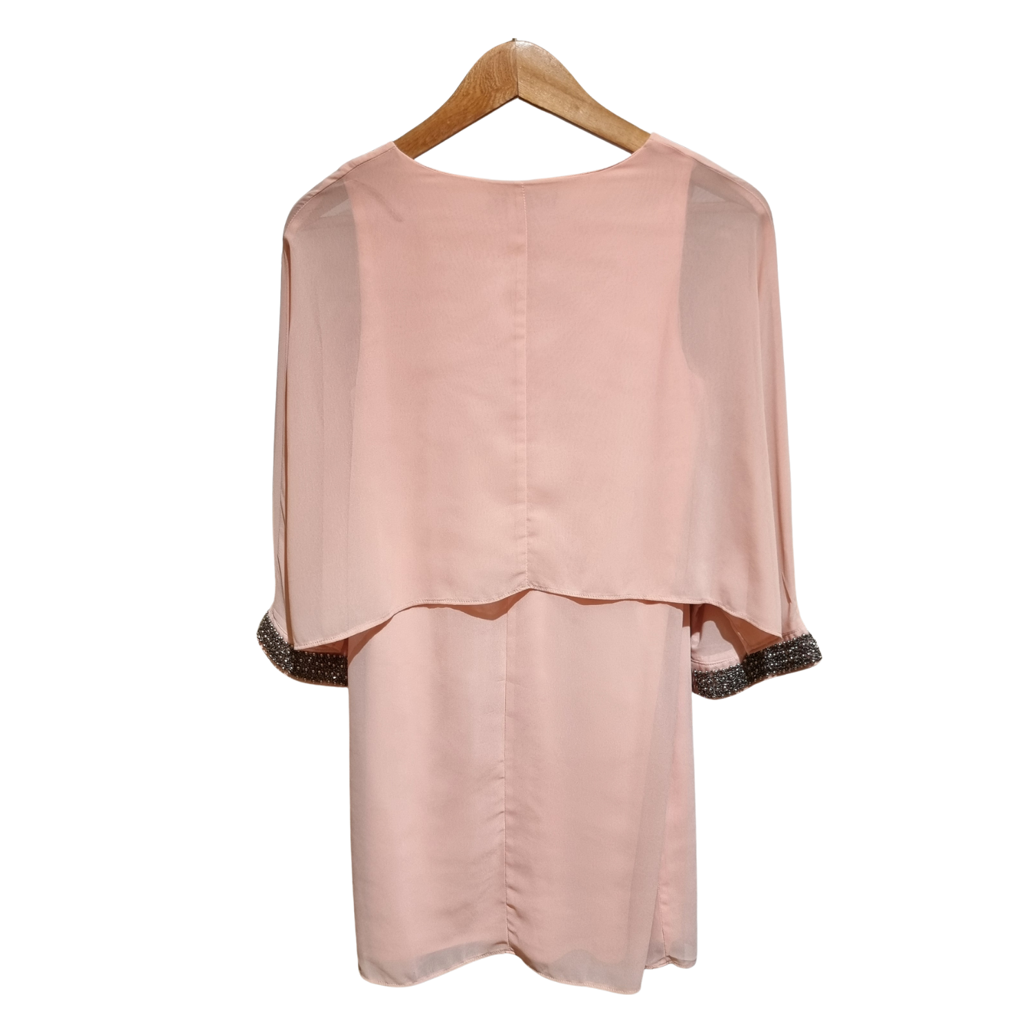 Beaded Cuff Layered Chiffon Tunic
