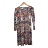 Tweed-Print Twist Front Bodycon Dress