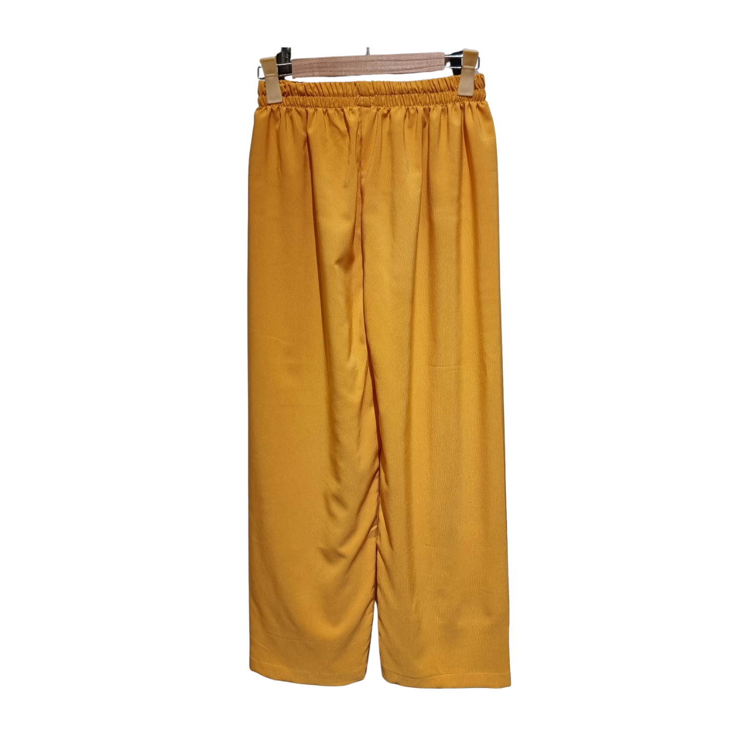 Elegant Mustard Yellow Modest Co-Ord Set – Zipper Neck Tunic Top with Wide Leg Pants U(0296)