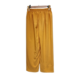 Elegant Mustard Yellow Modest Co-Ord Set – Zipper Neck Tunic Top with Wide Leg Pants U(0296)