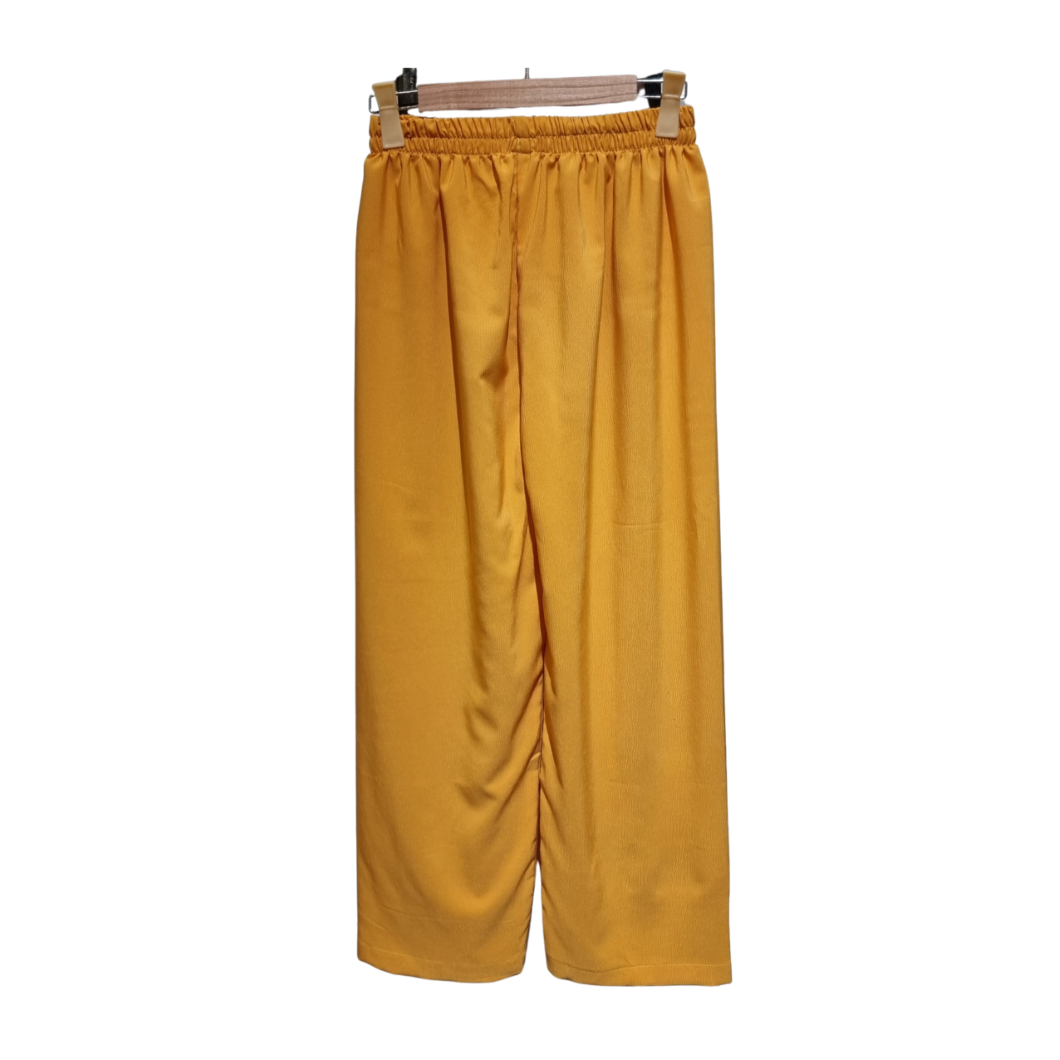 Elegant Mustard Yellow Modest Co-Ord Set – Zipper Neck Tunic Top with Wide Leg Pants U(0296)