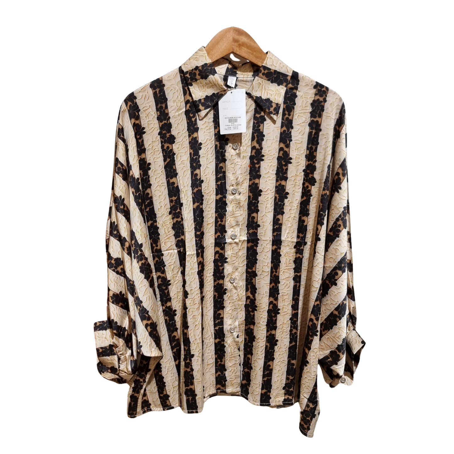 Vintage Floral Stripe Women's Shirt