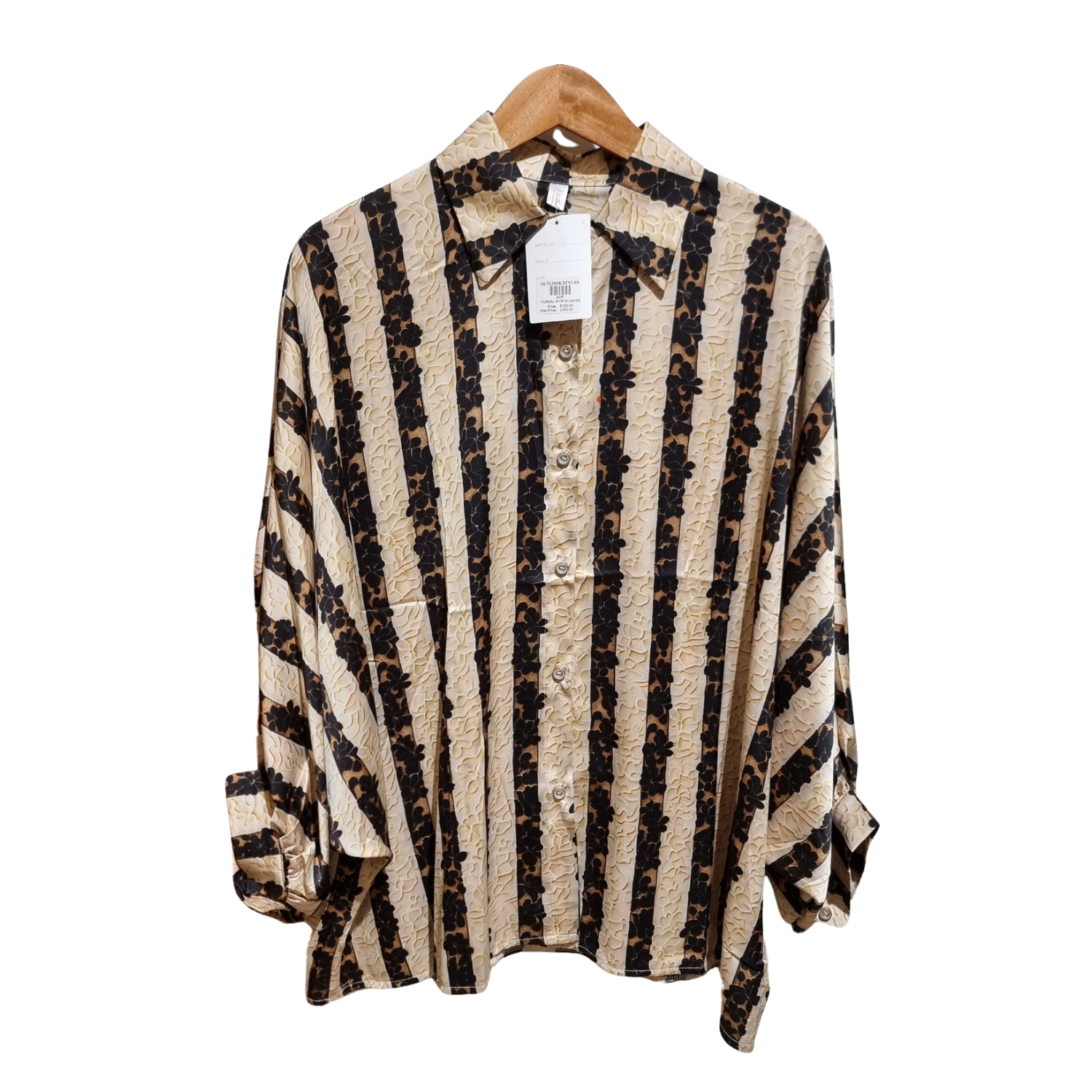 Vintage Floral Stripe Women's Shirt