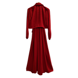 ❤️ Elegant Red Maxi Dress Set U(0260)