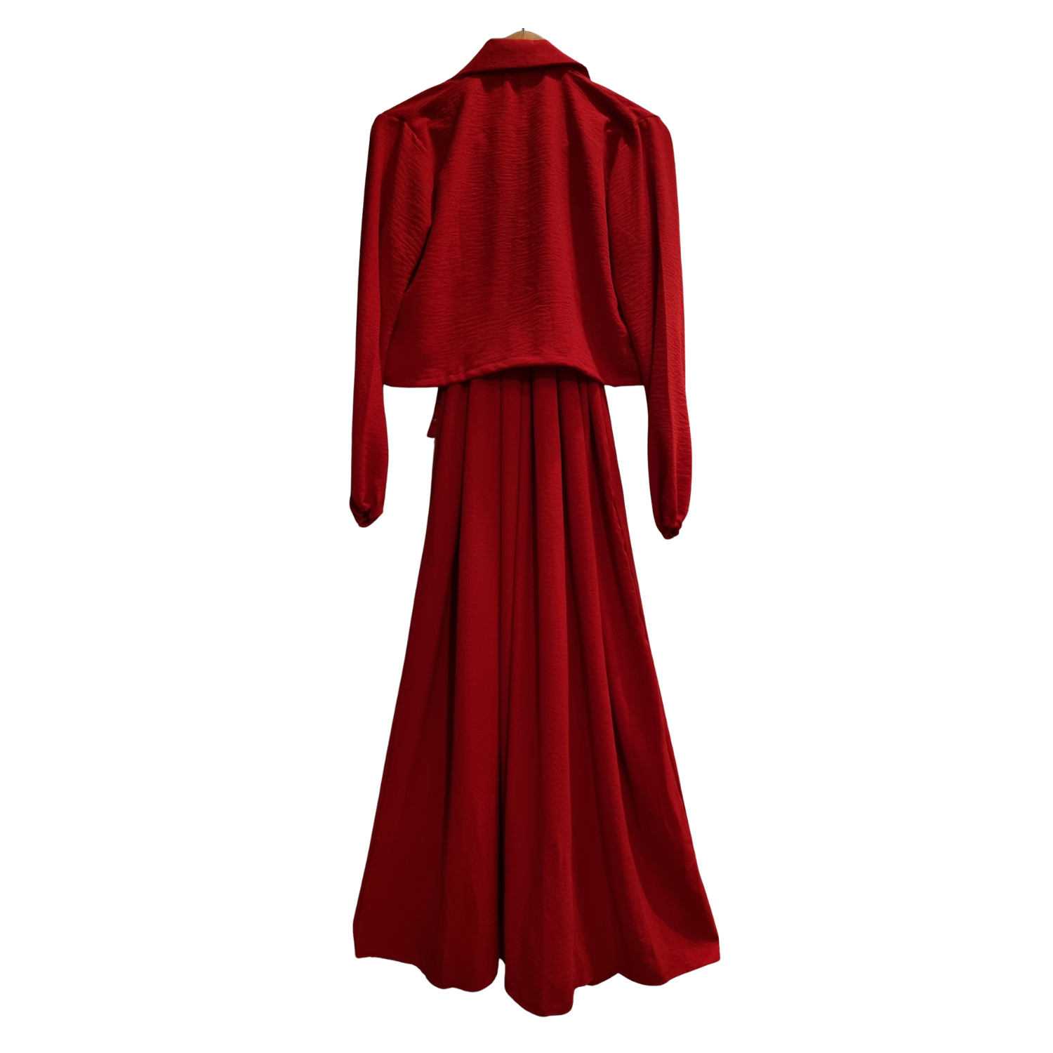 ❤️ Elegant Red Maxi Dress Set U(0260)