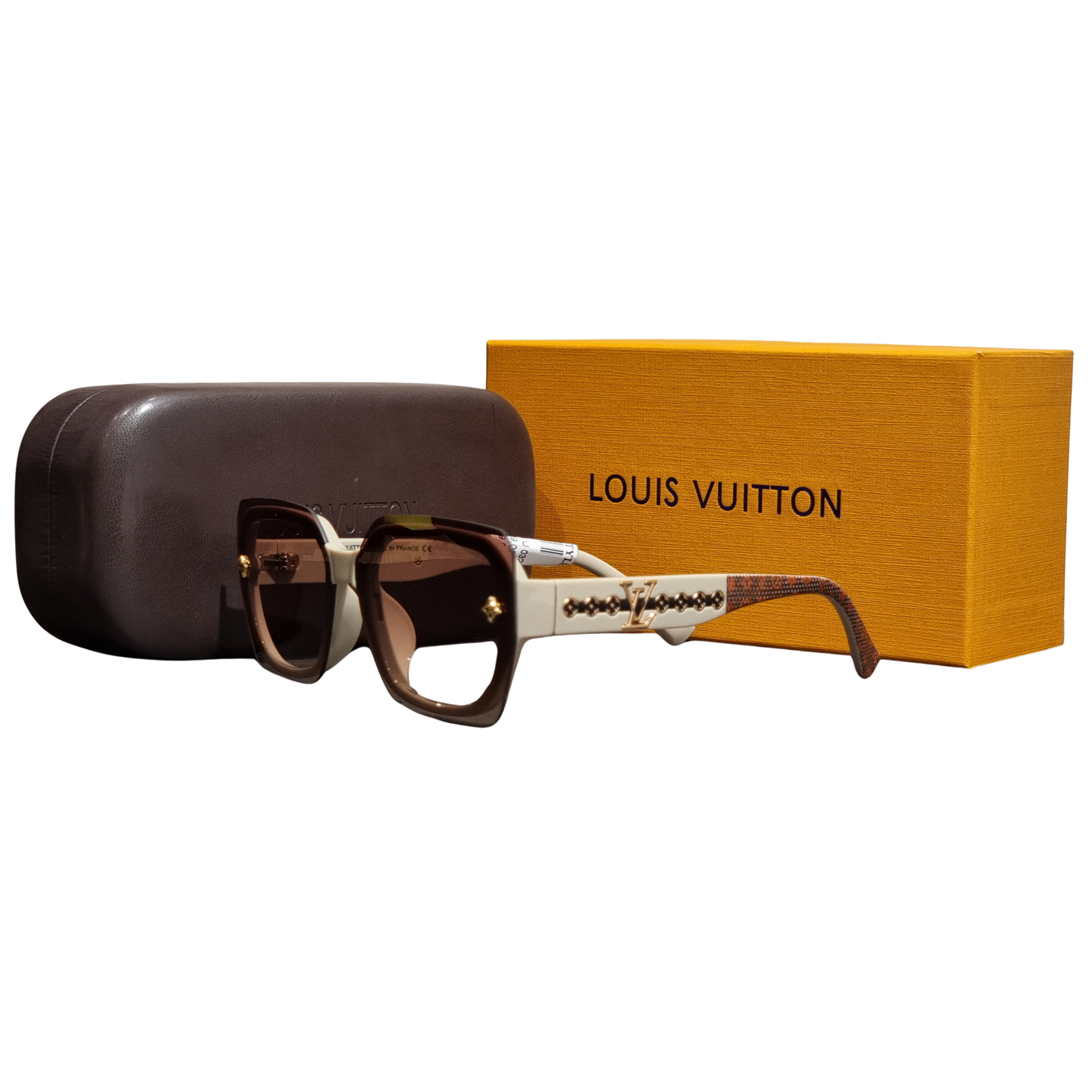 Elysian Square Gradient Sunglasses with Monogram Temples