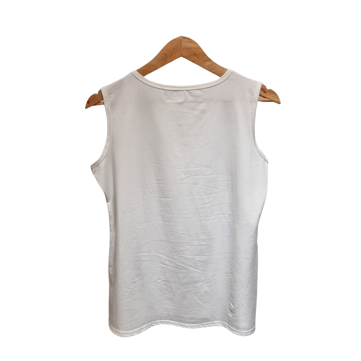 Cute Little Cat Graphic White Sleeveless Tank Top for Women | Soft Summer Casual Tee U(0313)
