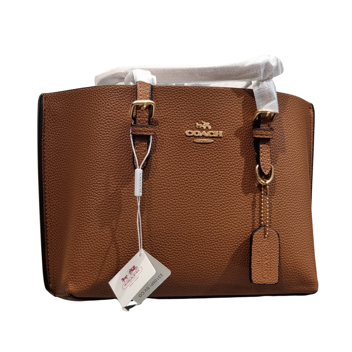 Coach Pebble Leather Carryall Tote Bag – Classic Brown
