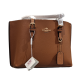 Coach Pebble Leather Carryall Tote Bag – Classic Brown