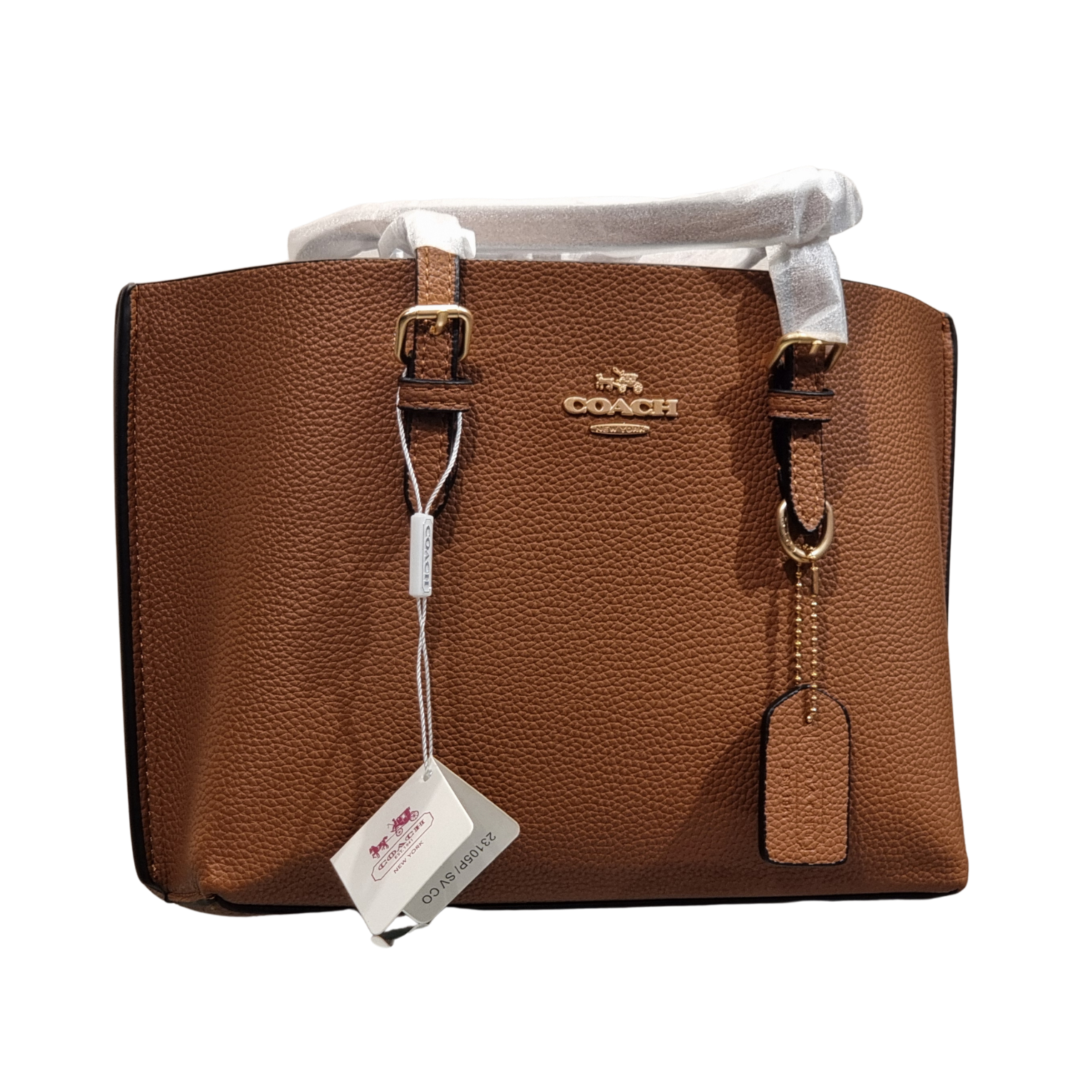 Coach Pebble Leather Carryall Tote Bag – Classic Brown