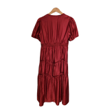 Elegant Women Summer Dress – Puff Sleeve Smocked Waist Casual Midi Dress | Soft Comfortable Fabric U(0285)