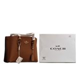 Coach Pebble Leather Carryall Tote Bag – Classic Brown
