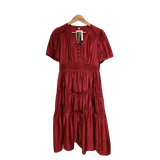 Elegant Women Summer Dress – Puff Sleeve Smocked Waist Casual Midi Dress | Soft Comfortable Fabric U(0285)