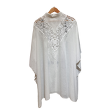 Elegant Black Lace Detail Tunic U(0279)