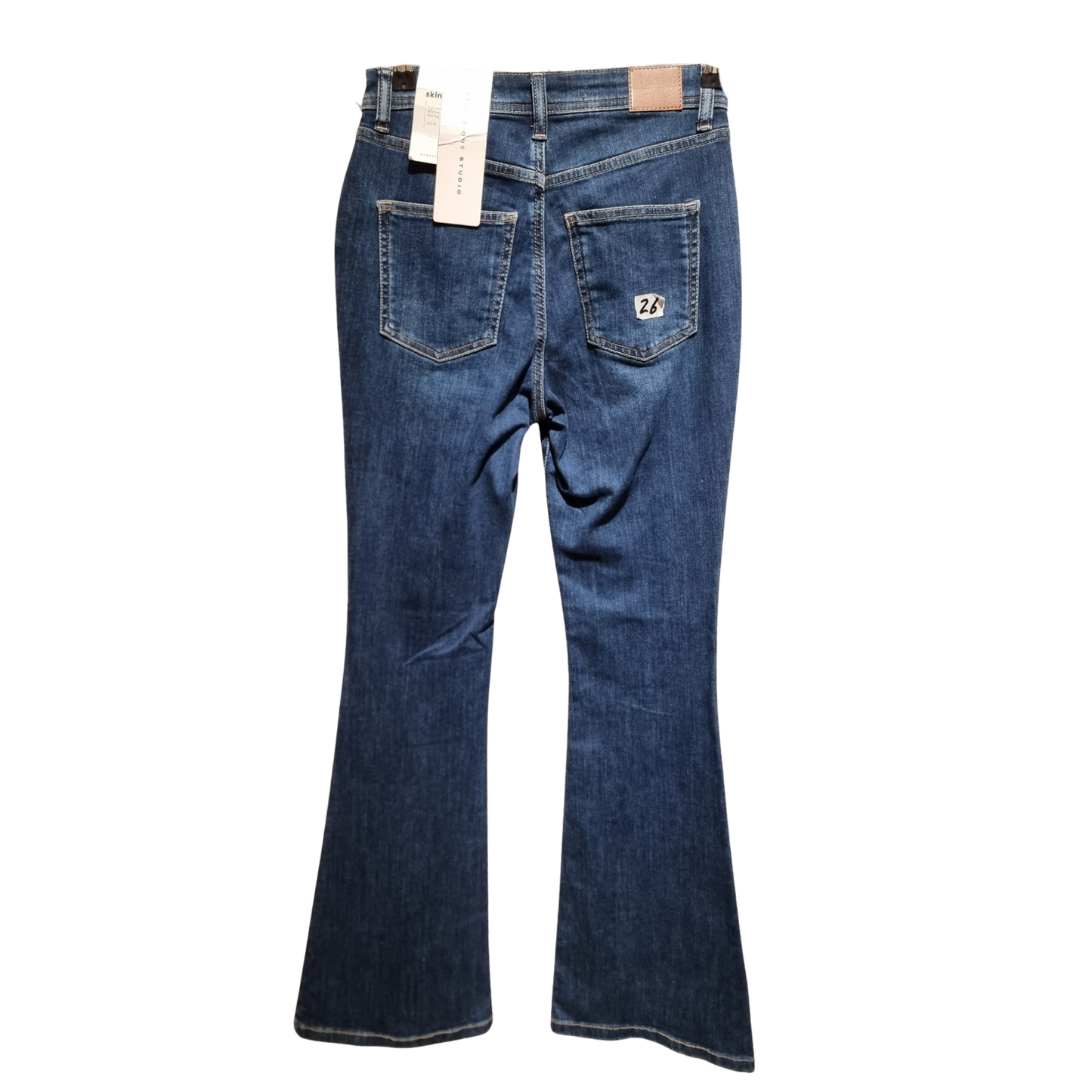 High-Rise Bootcut Jeans – Deep Indigo Wash
