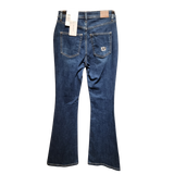 High-Rise Bootcut Jeans – Deep Indigo Wash