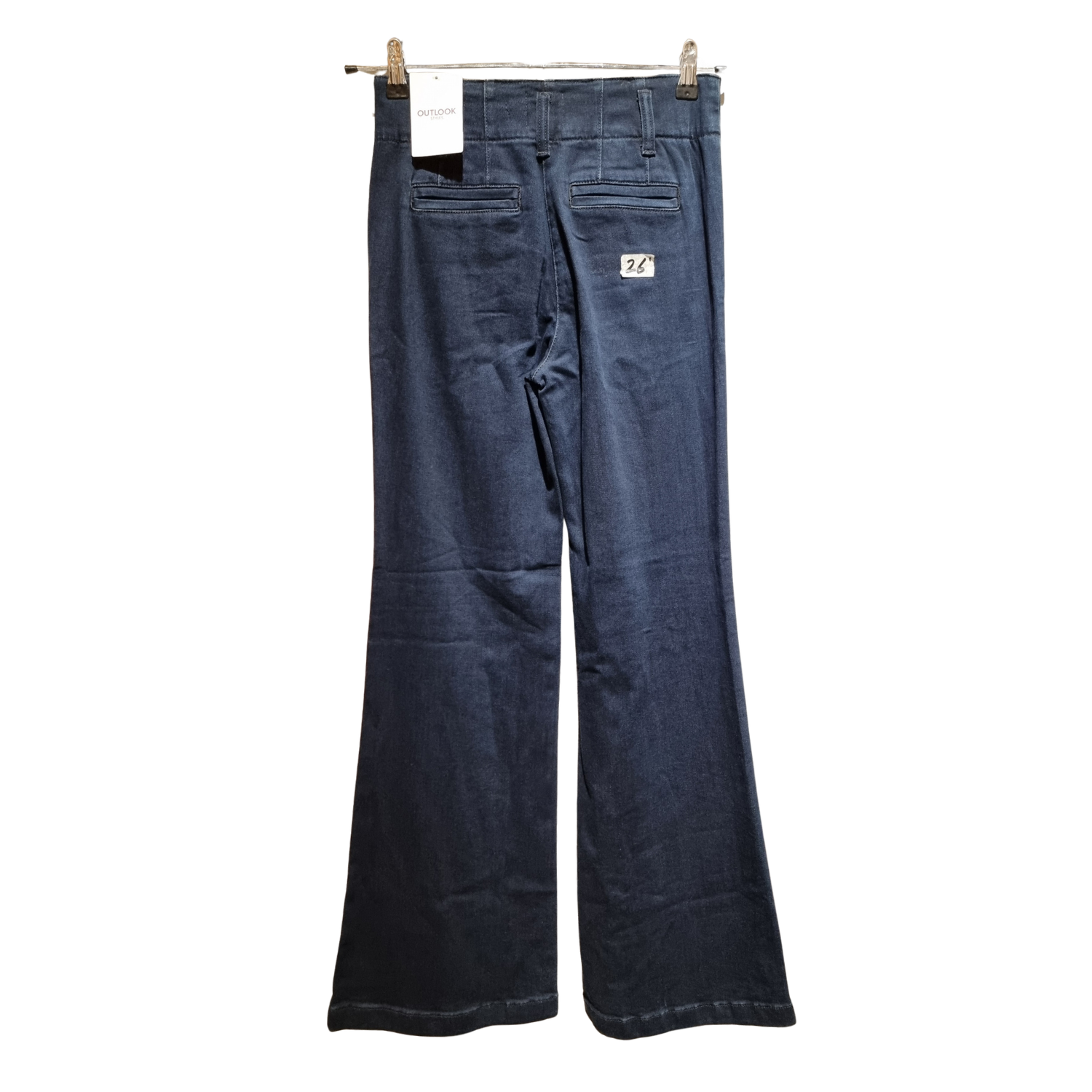 Paneled Utility Straight-Leg Jeans – Deep Indigo