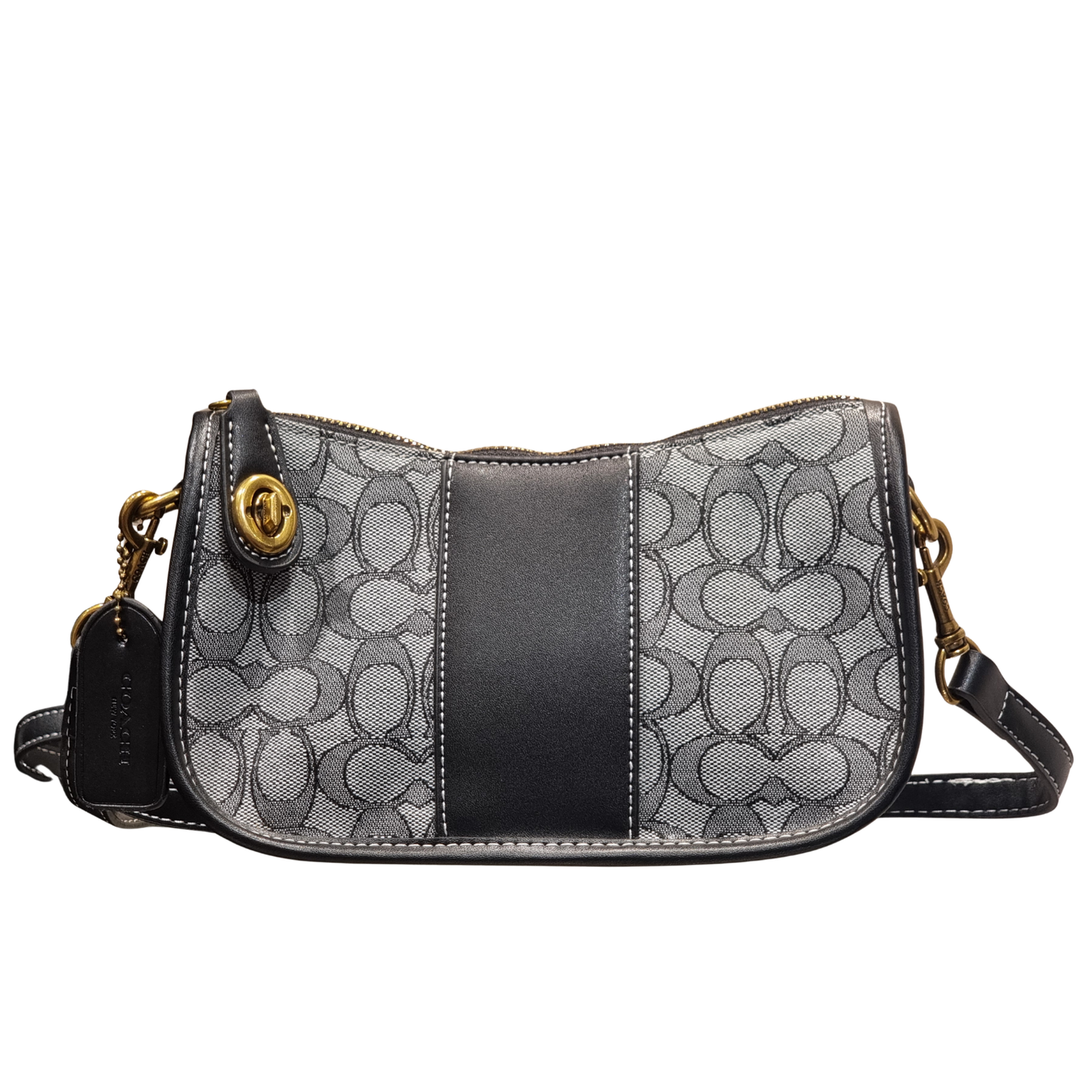 Coach Cary Shoulder Bag in Signature Leather with Brass Hardware