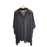 Elegant Black Lace Detail Tunic U(0279)