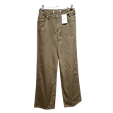 High-Rise Wide-Leg Trousers – Earthy Olive
