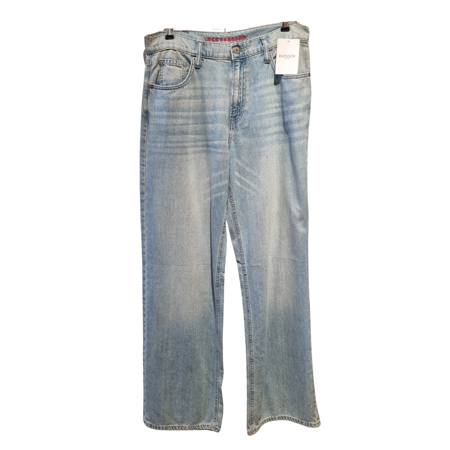 High-Rise Straight Jeans – Light Indigo Wash