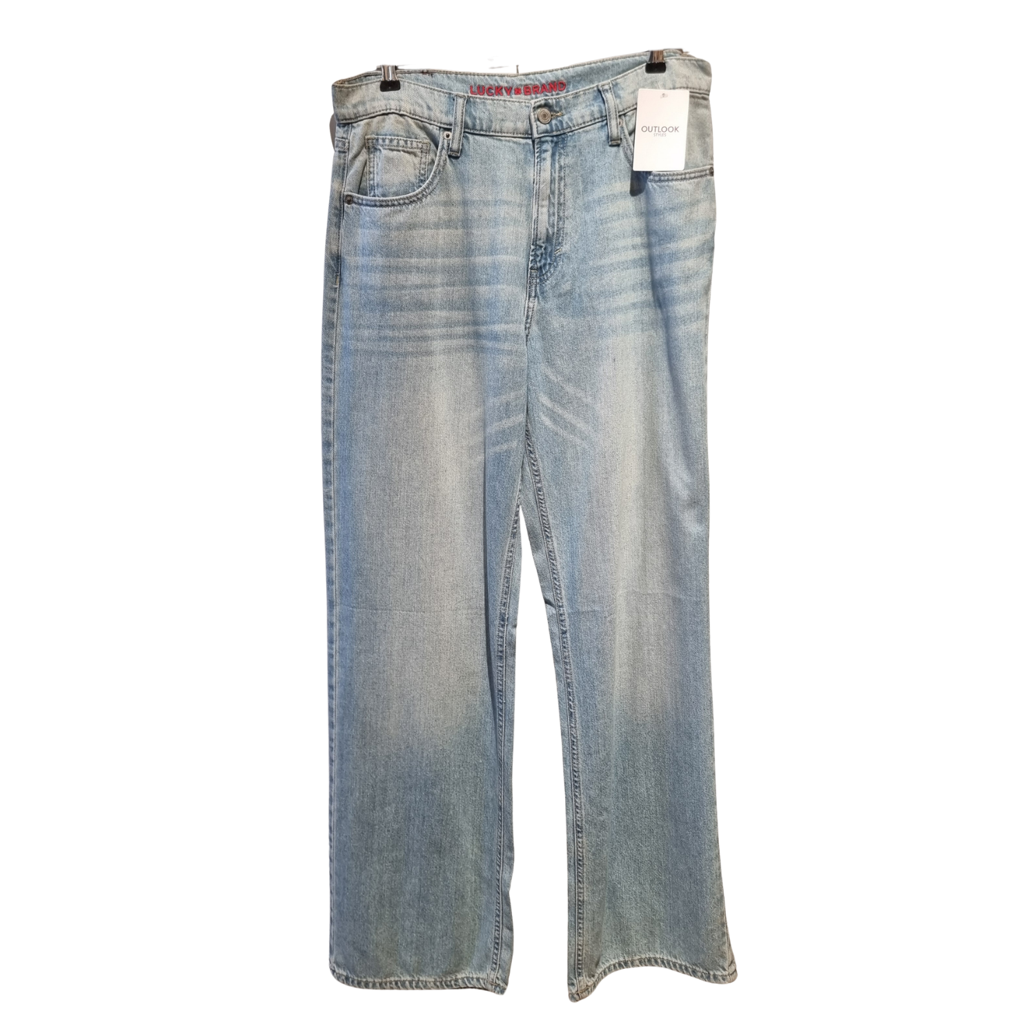 High-Rise Straight Jeans – Light Indigo Wash
