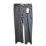 High-Rise Relaxed Jeans – Smoked Charcoal Wash