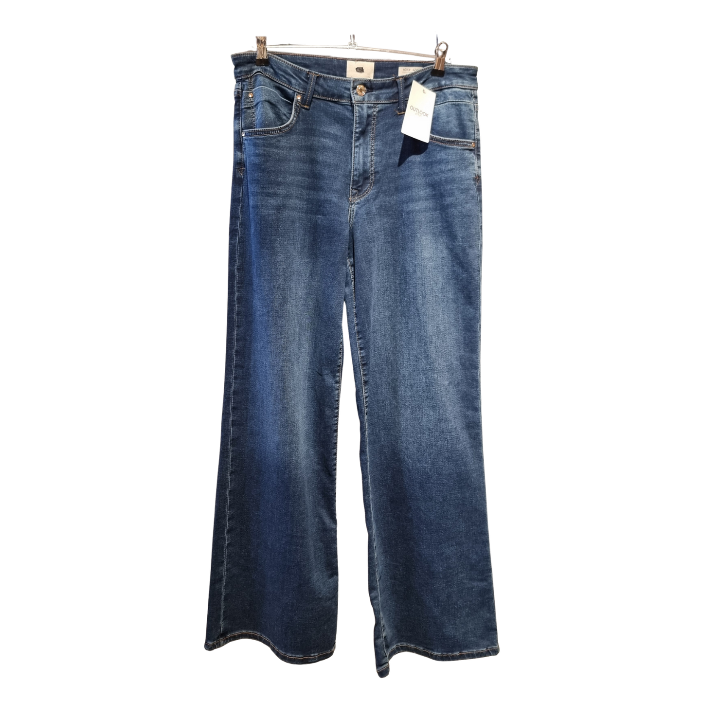 Wide-Leg Jeans – Deep Azure Wash