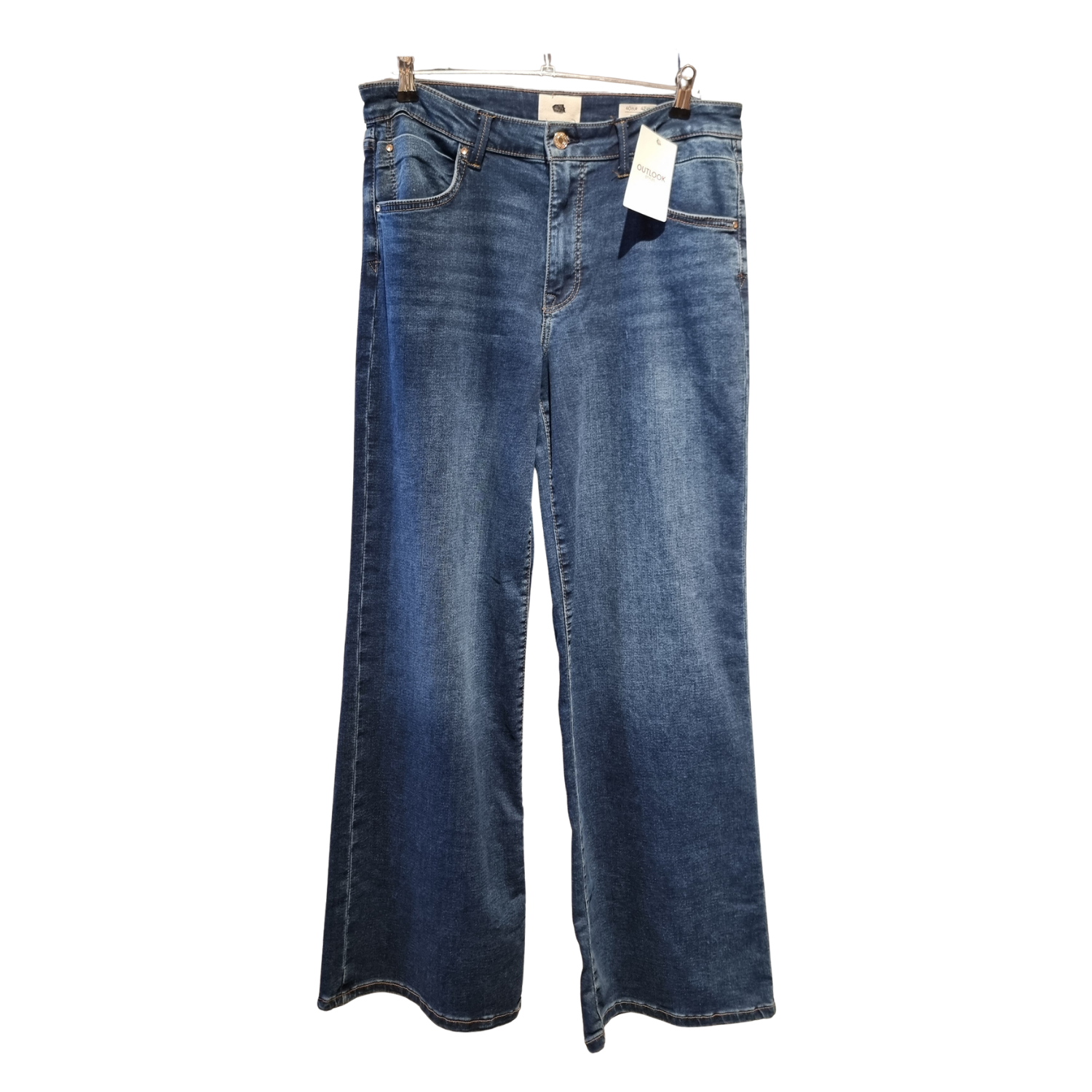 Wide-Leg Jeans – Deep Azure Wash