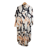 stripped pattern long dress
