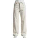 White Straight Fit Jeans