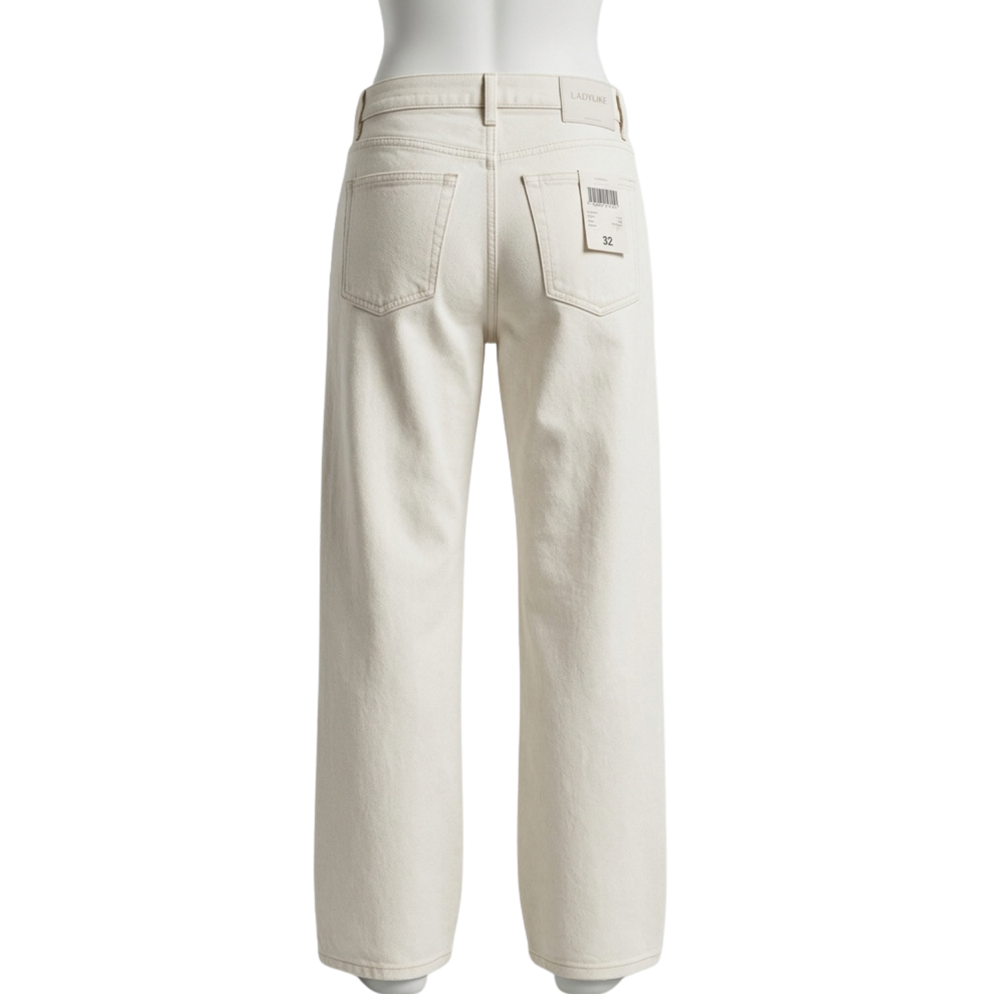 White Straight Fit Jeans