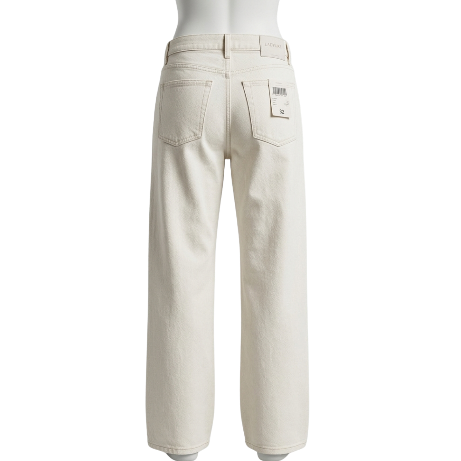 White Straight Fit Jeans