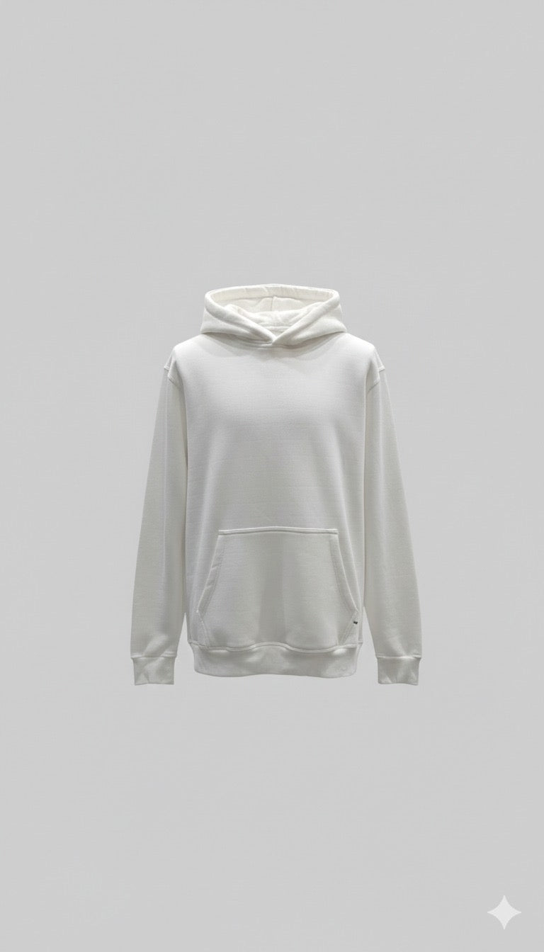 Plain white hoodie