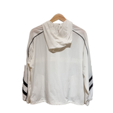 Striped Trim Hooded Windbreaker