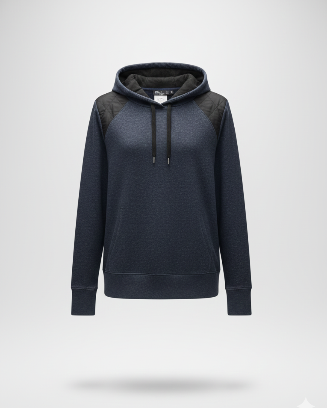 Dark Blue And Black Pullover Hoodie