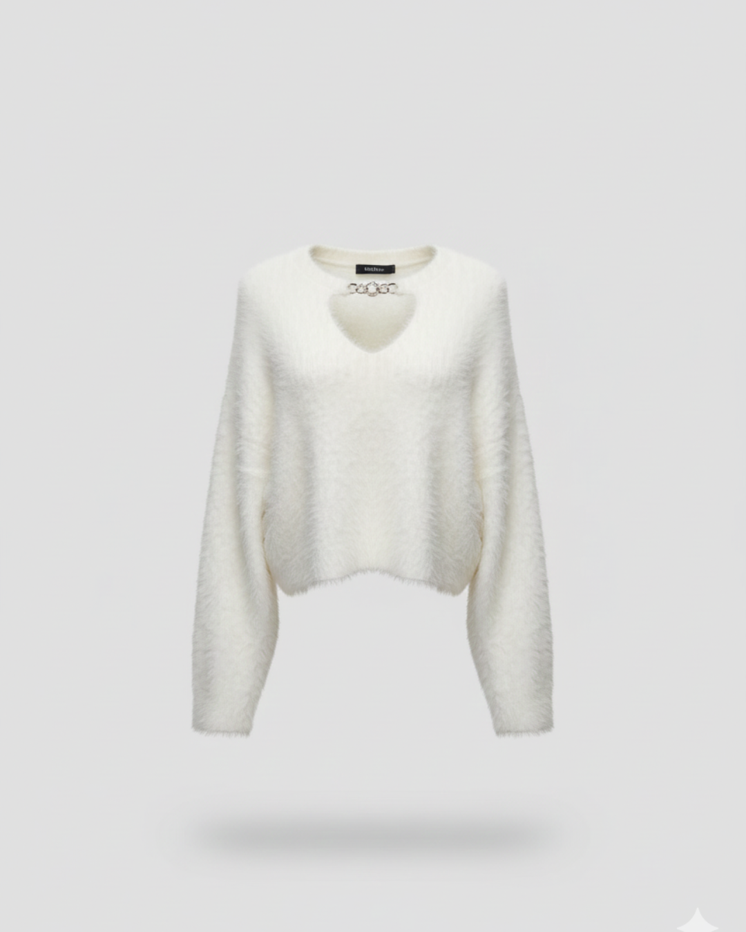 Off-White Fur Cropped Sweater