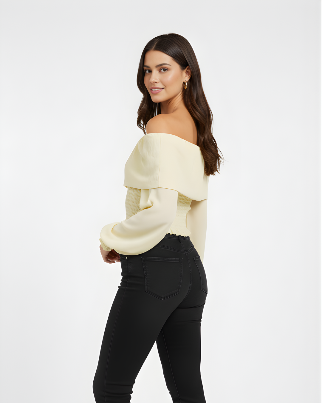 Yellow Chiffon Top