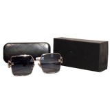 Chanel Polished Silver Square Frame Sunglasses