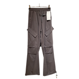 Women’s Casual Cargo Pants – Elastic Waist Wide Leg Utility Trousers U(0257)