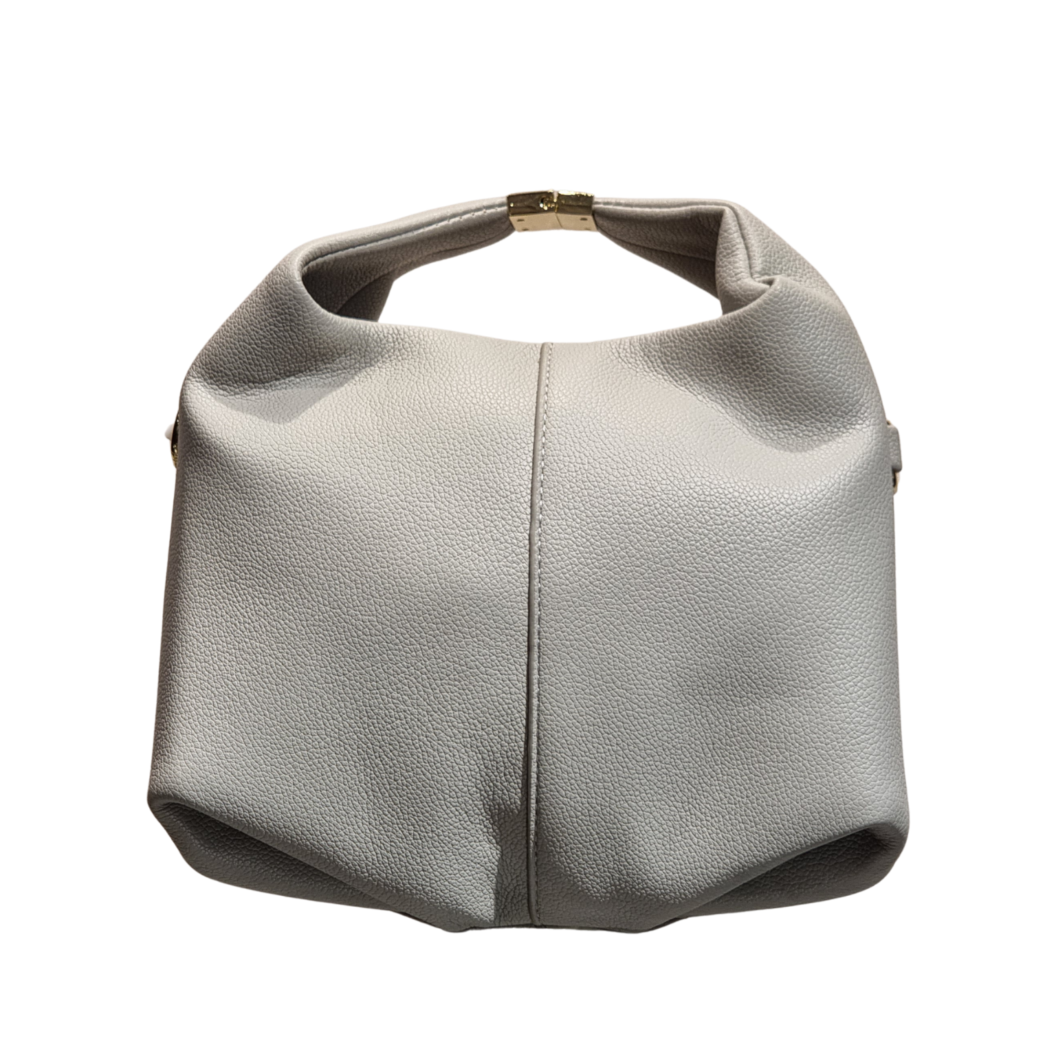 Polène Numéro Dix Grey Grained Leather Crescent Hobo Bag