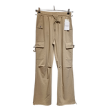 Women's Premium Black Cargo Wide Leg Pants – High Waist Casual Streetwear Trousers with Utility Pockets U(0257)