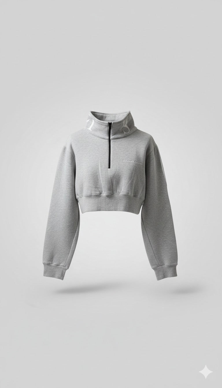 Grey crop hoodie
