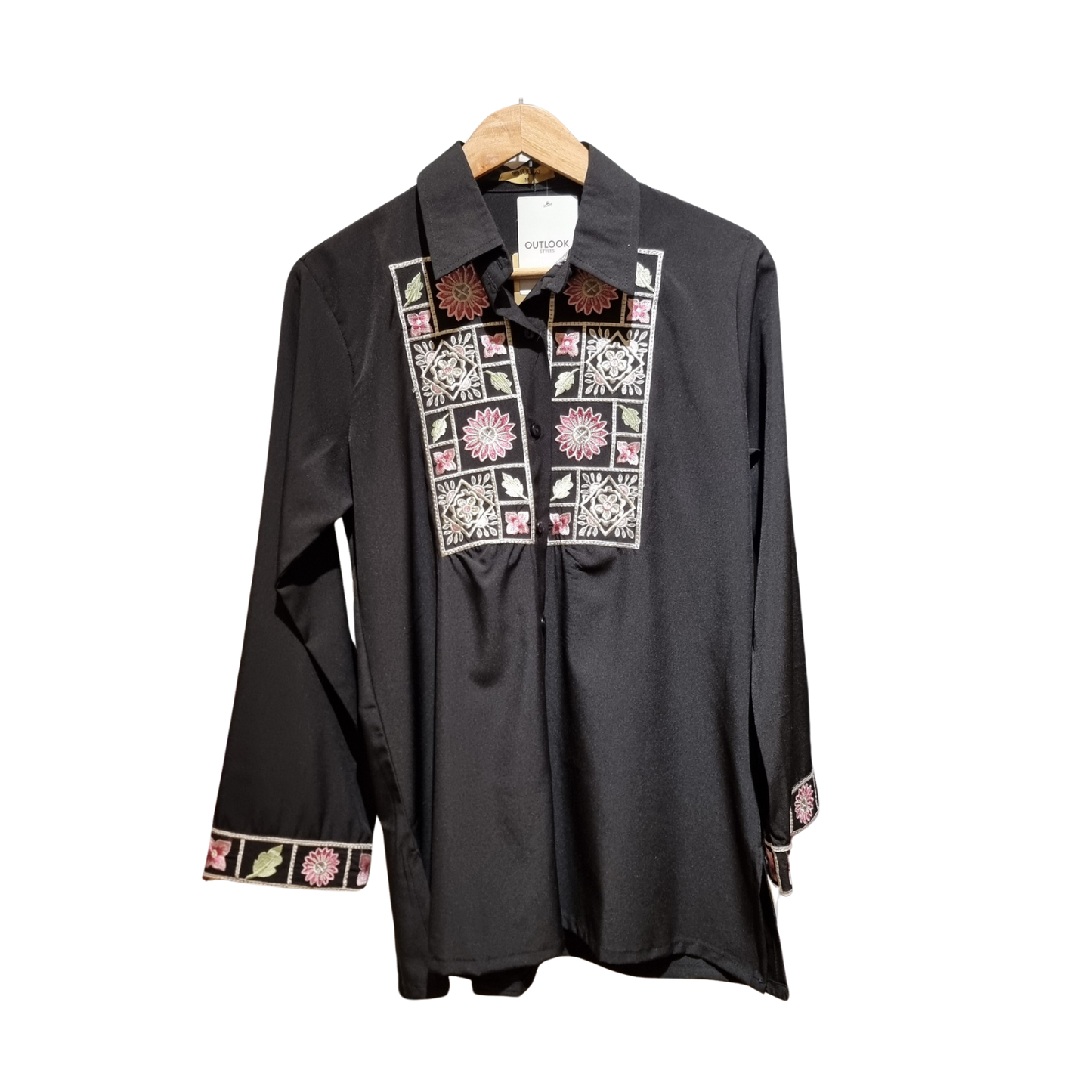 black top Eastern with box pattern