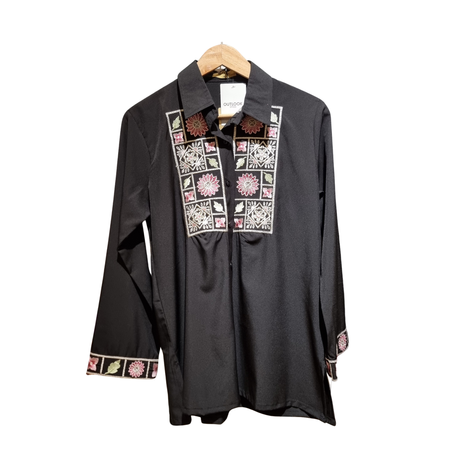 black top Eastern with box pattern