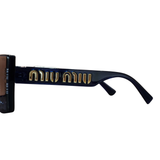 Miu Miu Midnight Square Oversized Statement Sunglasses